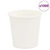 vidaXL Tazas de caf&eacute; de papel 1000 uds 4oz 100ml blanco
