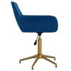 vidaXL Silla de comedor giratoria de terciopelo azul