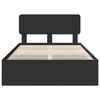 vidaXL Estructura de cama Negro 120 x 200 cm Madera de ingenier&iacute;a