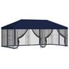 vidaXL Gazebo con paredes laterales 6 x 3 m Azul Poli&eacute;ster y Acero