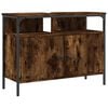 vidaXL Armario lavabo ba&ntilde;o madera ingenier&iacute;a roble ahumado 80x30x60 cm