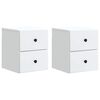 vidaXL Mesita de Noche de Pared con caj&oacute;n 2 pcs 34,5 x 33 x 40 cm