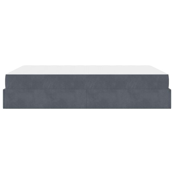 vidaXL Estructura de cama con colch&oacute;n 2 pcs Gris Tenue Terciopelo