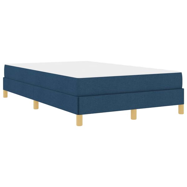 vidaXL Cama tipo Box Spring con colch&oacute;n Azul 120 x 190 cm tela