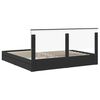 vidaXL Cama con almacenamiento Negro 200 x 200 cm Madera de ingenier&iacute;a