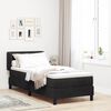 vidaXL Cama tipo Box Spring con colch&oacute;n Negro 80 x 200 cm Terciopelo