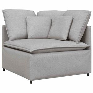 vidaXL M&oacute;dulo esquinero de sof&aacute; modular con cojines, color gris nube, 100 cm