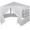vidaXL Marquesina con 6 paredes laterales blanco 2x2 m