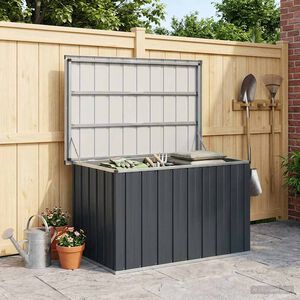 vidaXL Caja de almacenaje para jard&iacute;n gris antracita 109x67x65 cm