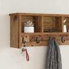 vidaXL Perchero de pared con estante Madera vieja 100 x 16 x 26 cm