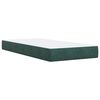vidaXL Cama box spring con colch&oacute;n terciopelo verde oscuro 100x200 cm
