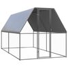 vidaXL Jaula gallinero de acero galvanizado 2x4x2 m