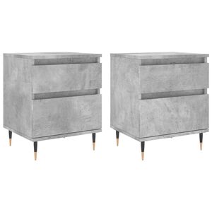 vidaXL Mesitas noche 2 uds madera ingenier&iacute;a gris hormig&oacute;n 40x35x50 cm