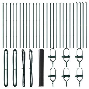 vidaXL Poste de Valla Gris 50 x 1,2 m (malla de 50 mm) Acero y PVC