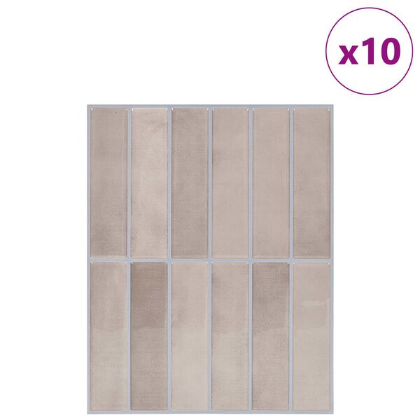 vidaXL Azulejo Rectangular 10 pcs Caf&eacute; beige 29 x 23 x 0,08 cm