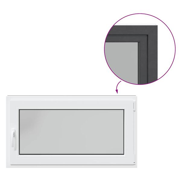 vidaXL Ventana de s&oacute;tano "RISOR" 110x50 cm oscilobatiente DIN derecha