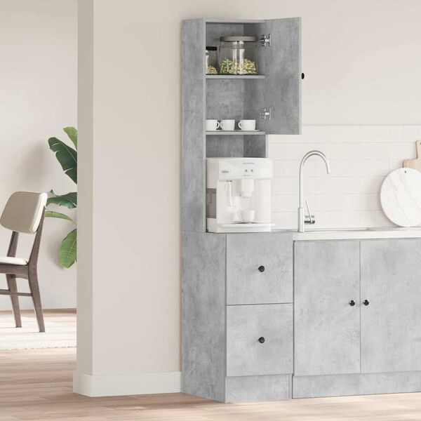 vidaXL Mueble de Cocina Gris 35 x 50 x 180 cm Madera de ingeniería