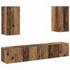 vidaXL Mueble de TV de Pared 3 pcs Madera envejecida