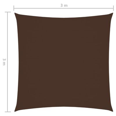 vidaXL Toldo de vela cuadrado tela Oxford marrón 3x3 m