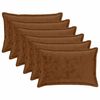 vidaXL Coj&iacute;n decorativo 6 uds. HOUTEN Marr&oacute;n Claro 30 x 50 cm Franela