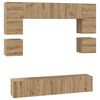 vidaXL Conjunto de mueble de TV 8 uds. Roble artisan