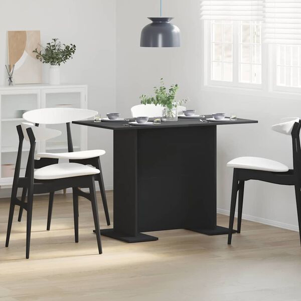 vidaXL Mesa de Comedor Negro 110 x 60 x 75 cm Madera de ingenier&iacute;a