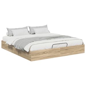 vidaXL Estructura de Cama Ottoman Roble Sonoma 193 x 120 x 25 cm