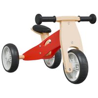 vidaXL Bicicleta de equilibrio para niños 2 en 1 roja