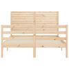 vidaXL Estructura de cama con cabecero madera maciza 120x200 cm