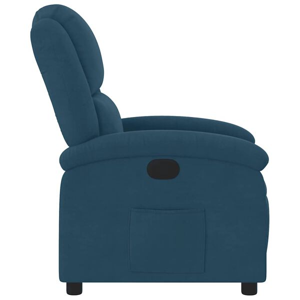 vidaXL Sill&oacute;n reclinable de terciopelo azul