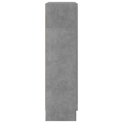 vidaXL Vitrina de madera contrachapada gris hormigón 82,5x30,5x115 cm