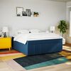 vidaXL Cama box spring con colch&oacute;n tela azul 180x200 cm