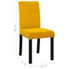 vidaXL Sillas de comedor 4 unidades de terciopelo amarillo