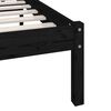 vidaXL Estructura de cama sin colch&oacute;n madera maciza negro 90x200 cm