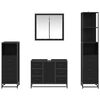 vidaXL Juego de muebles de baño 4 pcs Roble negro Madera contrachapada