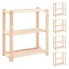 vidaXL Estanter&iacute;a 5 niveles 3 unidades madera pino maciza 150 kg