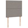 vidaXL Cama box spring con colch&oacute;n tela gris taupe 90x200 cm