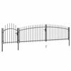 vidaXL Puerta de jard&iacute;n Woerden con punta de lanza, 5 x 1 m, negro
