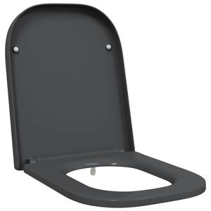 vidaXL Asiento de WC Antracita 47,5 x 35 x 3,6 cm Duroplast