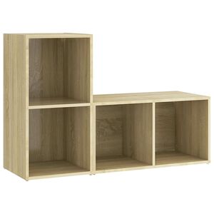 vidaXL Muebles de sal&oacute;n de pared 2 pzas madera ingenier&iacute;a roble Sonoma