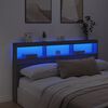 vidaXL Cabecero de cama con luz LED gris Sonoma 180x17x102 cm