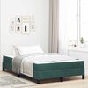 vidaXL Cama tipo Box Spring con colch&oacute;n Verde oscuro 120 x 190 cm tela