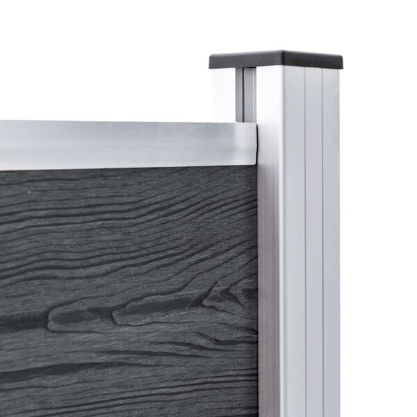 vidaXL Postes de valla 3 unidades aluminio 185 cm