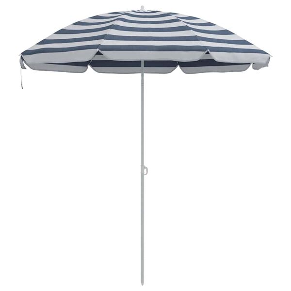 vidaXL Parasol de playa Azul y 206 x 206 x 212 cm Poli&eacute;ster y metal