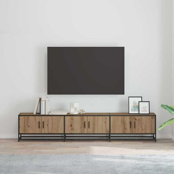 vidaXL Unidades de TV 2 pcs Roble artesanal 210 x 35 x 41 cm