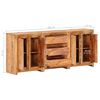 vidaXL Aparador con 3 cajones y 4 puertas madera maciza
