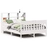 vidaXL Estructura de cama sin colch&oacute;n madera de pino blanca 120x200 cm
