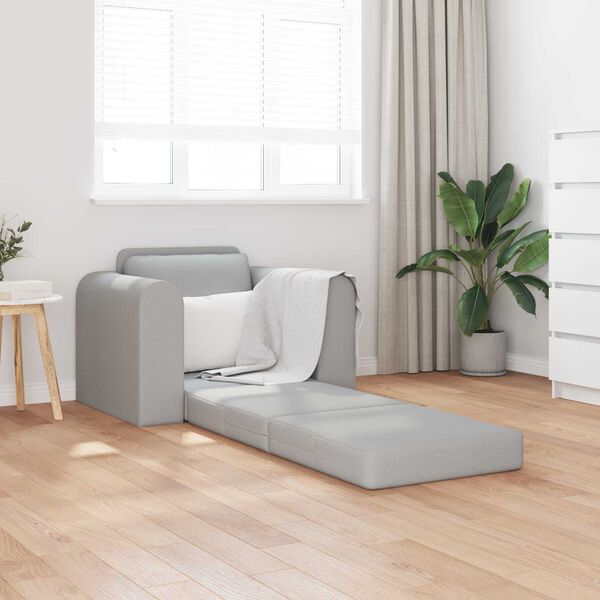 vidaXL Sof&aacute; cama Gris Nube 98 x 71 x 83 cm tela