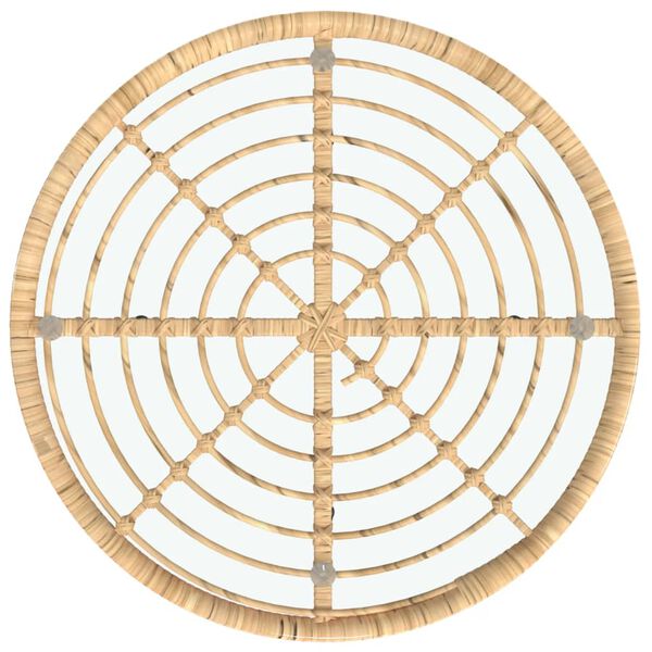 vidaXL Mesa de comedor de vidrio templado y acero Ø80 cm