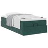 vidaXL Estructura de cama otomana con colchón terciopelo verde oscuro